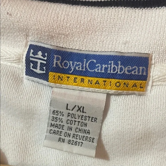 Royal Caribbean International White Half-Zip Pullover with Navy Accents - Picture 5 of 7
